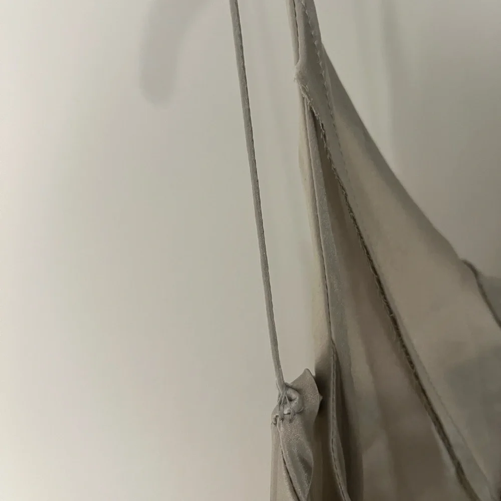 KES Elongated Recycled Slip Dress With Slit- Quartz - Picture 8 of 9